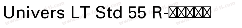 Univers LT Std 55 R字体转换